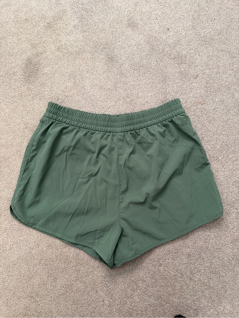 PINK Victoria's Secret Sage Green Running Shorts Lined Size S